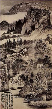  mountain works - Shitao jinting mountains in autumn 1707 traditional China